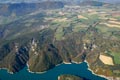 Vue arienne de la combe du Mas et du glissement de terrain de l'Harmalire