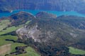 Vue arienne du glissement de terrain de l'Harmalire