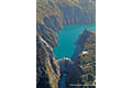 Vue arienne du barrage de Monteynard