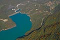 Vue arienne du barrage de Notre Dame de Commiers sur le Drac