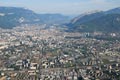 Vue arienne de l'agglomration grenobloise