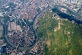 Vue arienne de Grenoble