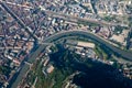 Vue arienne de Grenoble