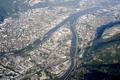 Vue arienne de Grenoble