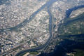 Vue arienne de Grenoble