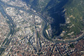 Vue arienne de Grenoble