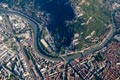 Vue arienne de Grenoble
