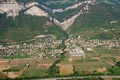 Vue aérienne de la vallée de l'Isère en amont de Grenoble
