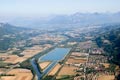 Vue arienne du barrage du Cheylas