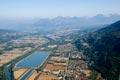 Vue arienne du barrage du Cheylas