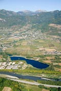 Vue arienne de l'Isre en Combe de Savoie