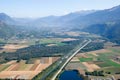 Vue arienne de l'Isre en Combe de Savoie