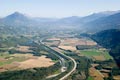 Vue arienne de l'Isre en Combe de Savoie