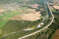 Vue arienne de l'Isre en Combe de Savoie