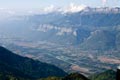Vue aérienne de la vallée de l'Isère