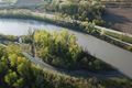 Vue arienne de l'Isre dans le secteur de Pr Pichat  Crolles