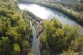 Vue arienne de l'Isre dans le secteur de Pr Pichat  Crolles