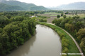 L'Isre dans le secteur de la courbe de Grangeage  Meylan