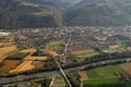 Vue aérienne de la commune de Domène