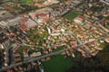 Vue aérienne de la zone industrielle de Domène et des habitations aux alentours