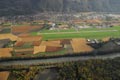 Vue arienne de la commune du Versoud et de son arodrome