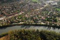 Vue arienne de l'Isre sur la commune de Villard Bonnot