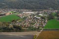 Vue arienne du torrent du Vorz sur la commune de Villard Bonnot