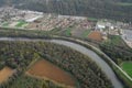 Vue arienne de l'Isre sur la commune de Froges