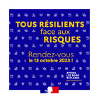 Le 13 octobre, c'est la journe  Tous rsilients face aux risques  vise  sensibiliser,  informer et  acculturer tous les citoyens aux risques naturels et technologiques qui les environnent. Afin que la culture du risque soit de plus en plus prsente dans notre quotidien, lappel  projets 2023 permettra de labelliser des projets organiss toute lanne mais seuls les projets organiss autour du 13 octobre pourront concourir pour avoir un prix. Toutes les parties prenantes, citoyens, entreprises, employeurs publics, lus et collectivits territoriales, tablissements denseignement, oprateurs publics, associations, experts et spcialistes chargs de la prvention et de la gestion des catastrophes, mdias sont invits  se mobiliser !