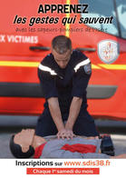 Apprenez les gestes qui sauvent en Isre : Tous les premiers samedis du mois, jusquen juin 2018, les sapeurs-pompiers de
lIsre proposent des sances dinitiation aux gestes de premiers secours dans une dizaine de casernes du dpartement. 