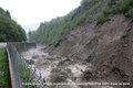 Crue de l'Arly dans les gorges - glissement de berges entre Combe Noire et Moulin Ravier