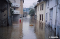 Rue du Garon inondée à Brignais le 2 décembre 2003