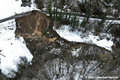 Glissement de terrain sur la RD 35  Gerbaix (Savoie)