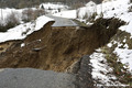 Glissement de terrain sur la RD 35  Gerbaix (Savoie)