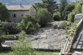 Crue du ruisseau Blanc - terrains engravs en rive gauche