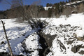 Glissement de terrain  La Giettaz au hameau La Juste