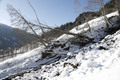 Glissement de terrain  La Giettaz au hameau La Juste