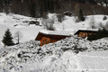 Glissement de terrain  La Giettaz au hameau La Juste