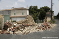 Sisme de La Laigne - mur effondr rue de l'glise