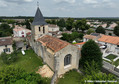 Sisme de La Laigne - vue drone de l'glise St Grard endommage