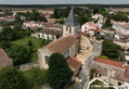 Sisme de La Laigne - vue drone de l'glise St Grard endommage