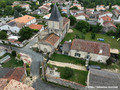 Sisme de La Laigne - vue drone de l'glise St Grard endommage