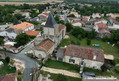 Sisme de La Laigne - vue drone de l'glise St Grard endommage