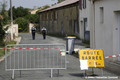 Sisme de La Laigne - Patrouille de gendarmerie dans le primtre interdit