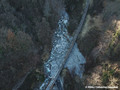 Divagations du torrent de Montfort sur les rails du funiculaire du Plateau des Petites Roches