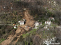 Glissement de terrain � Montselgues en Ard�che - Deux maisons d�truites