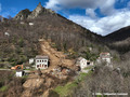 Glissement de terrain � Montselgues en Ard�che - Deux maisons d�truites