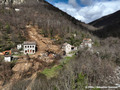 Glissement de terrain � Montselgues en Ard�che - Deux maisons d�truites