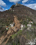 Glissement de terrain � Montselgues en Ard�che - Deux maisons d�truites