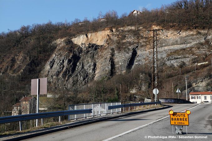 Eboulement sur la route de Laffrey